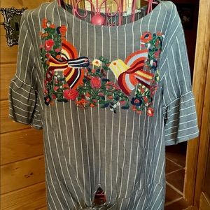Embroidered top